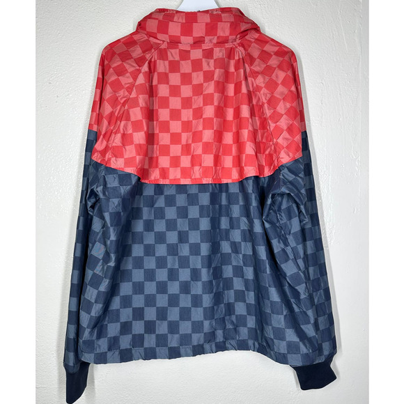 NIKE NSW Windrunner Checkered Black Red Jacket L - Picture 7 of 12